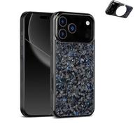 Apexcarbon Forged Carbon Fiber Phone Case for iPhone 17 Pro Max, Ultra-Slim Case with Caseless Touch Feeling, Anti-Scratch Forged Carbon Fiber Protective Covers (for 17 PM,Blue)