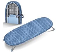 APEXCHASER Foldable Ironing Board, Tabletop Small Ironing Board with Heat Resistant Ironing Covers, Portable Folding Mini Iron Board with Non-Slip Feet for Home, Laundry Rooms, Dorms, Travel Use