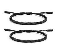 ApexEase 2 Pieces Handmade Buddhist String Bracelets, Tibetan Adjustable Woven Rope Bracelet, Good Luck Handmade Adjustable Friendship Bracelets Set Gift, for Lover Women Men