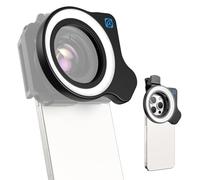 APEXEL 37/52mm Macro Lens Fill Light with Thread and Clip, 45 Light Combinations, Suitable for HB100 & ZM100 Zoom Macro Lenses for Mobile Phones