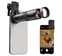 APEXEL Compact 10x Telephoto Lens & 200mm Macro Lens for Phones with Universal Clip, FMC Professional ED Lens, Suitable for iPhone 17/16/15... Samsung, Pixel and Other Smartphones