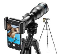 APEXEL High Power 60X Telephoto Lens for iphone,Phone Camera Lens with Shutter&Tripod for Moongazing/Watching Games