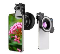 APEXEL Macro Lens for iphone 15 pro,3in1 Phone Camera Lens with LED Fill Light+17mm Thread Lens Adapter for iPhone,Samsung,Huawei