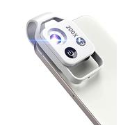 APEXEL Microscope for Phone,200X Cell Phone Microscope for Kids with Slides for Adults to Explore Micworld with LED Light(White)