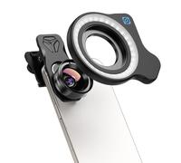 APEXEL Professional Macro Photography Lens with Fill Light for Smartphone, Macro Lenses for iPhone, Samsung, Galaxy, Android Phone and Almost All Phones, Mobile Lens Attachment for iPhone