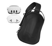 APEXINNO Hard Carrying Case for Meta Quest 3S/Quest 3/Quest 2/Vision Pro Accessories, Large Storage Shoulder Bag for Quest 3S/3 Accessories,Battery Head Strap,Controllers with Protective Elastic Band