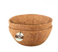 ApexTide Coco Liner Hanging Basket Liners 2PCS, 35 * 17.5cm/14 * 7in Natural Round Coconut Fiber Replacement Liners for Flowers, Vegetables Indoor Outdoor Garden Flower Pots Cupped Shaped
