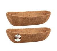 ApexTide Pre-formed Coco Liners 2PCs, 60CM/24in for Wall Trough & Window Box Natural Coconut Fiber Replacement Liners Wall Mounted Planter Liner Indoor Outdoor