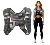 ApexTide Weighted Vest for Women Men 3kg 5kg 8kg, Weight Vest with Reflective Stripe and Double Adjustable Buckle Straps, Ideal for Gym, Strength Training, Cardio, Yoga and Running (Black 5kg)