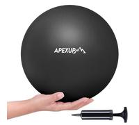 APEXUP 9 Inch Pilates Ball Small Exercise Ball for Yoga, Fitness, Balance, Core Workout, Physical Therapy (XXS (9") 23cm, Black)