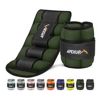 APEXUP Adjustable Ankle Weights for Women and Men, 2-10lbs Modularized Leg Weight Straps for Yoga, Walking, Running, Aerobics, Gym (Green)