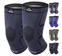 APEXUP Copper Knee Brace for Women & Men, 2 Pack Knee Compression Sleeve for Knee Pain, Arthritis Pain Relief, Meniscus Tear, ACL, Knee Support for Running, Fitness, Weightlifting (M, Black)
