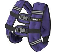 APEXUP Weighted Vest with 5lbs/10lbs/15lbs/20lbs/25lbs/30lbs Weights and Reflective Stripe, Weight Vest Men Women for Workout, Strength Training, Running (Purple, 15lbs)