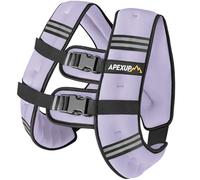 APEXUP Weighted Vest with 5lbs/10lbs/15lbs/20lbs/25lbs/30lbs Weights and Reflective Stripe, Weight Vest Men Women for Workout, Strength Training, Running (Pastel Purple, 15lbs)