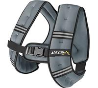 APEXUP Weighted Vest with 5lbs/10lbs/15lbs/20lbs/25lbs/30lbs Weights and Reflective Stripe, Weight Vest Men Women for Workout, Strength Training, Running (Grey, 10lbs)