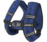APEXUP Weighted Vest with 5lbs/10lbs/15lbs/20lbs/25lbs/30lbs Weights and Reflective Stripe, Weight Vest Men Women for Workout, Strength Training, Running (Blue, 5lbs)