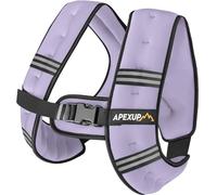 APEXUP Weighted Vest with 5lbs/10lbs/15lbs/20lbs/25lbs/30lbs Weights and Reflective Stripe, Weight Vest Men Women for Workout, Strength Training, Running (Pastel Purple, 5lbs)