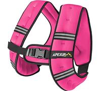 APEXUP Weighted Vest with Weight 5lb/10lb/15lb/20lb/25lb/30lbs with Reflective Stripe, Weighted Vest for Men Women for Workout, Bodybuilding, Running (Pink, 2.3
