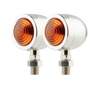 APEYCRX Turn Signal Lights 1 Pair Of Motorcycle Tuning Parts Single Wire Round Front Turn Signal Light Indicator Flashing Headlight 12V