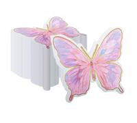 APFCLRBL 40 Count Butterfly Shaped Napkins - Unique Decorative Napkins for Magical Princess Party, Baby Shower, Birthday Celebration & Enchanted Table Decor (40, Pink)
