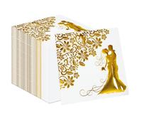APFCLRBL 40 Count Romantic Kiss Wedding Napkins - Elegant Couple Silhouette Napkins for Wedding Reception, Anniversary, Engagement Party & Romantic Table Decor (KISS 2)