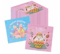 APFCLRBL Easter Bunny Lucky Egg Party Napkins Decorative Napkins for Easter Celebrations, Spring Parties, Egg Hunt Events & Festive Table Decor CJ019 (Rabbit 4)