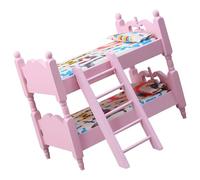 APGLSXY 1: 12 Scale Bunk Bed Figurine Miniature Furniture Scene Setting Props Bunk Bed Figurine for Model Enthusiasts Doll House Decoration