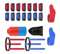 APGLSXY 10 Set Waist Flag Equipment Includes 30 Removable Markers and 6 Training Discs for Games and Practice Quick Releases Flagfootball Set