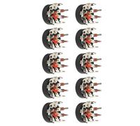 APGLSXY 10PCS RV12MM Rotary Volumes Potentiometer Carbon Film Bend Legs for Stable Mounting for Amplifier Radio Repair Strengthen Potentiometer