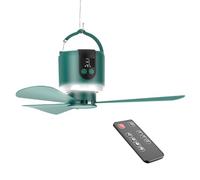 APGLSXY 16.5Inch Portable Camping Fan with Remote Control 15600mAh Battery USB Rechargeable LED Light 3 Speed Tent Garage Cooling