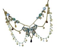 APGLSXY 2 Alloy Crystal Butterfly Belly Chain Elegant Adjustable Body Jewelry for Swimwear & Low-Rise Outfits Butterfly Waist Chain