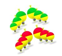 APGLSXY Bright Color Fishing Float Set with Bottom Weight Design, 12 Piece EVA Bobber Assortment for Freshwater, Saltwater, Shore, and Rock Fishing