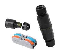APGLSXY Connector 2/3 Pin LED Lamp Wiring, Color TWO IN TWO OUT | Waterproof Wire Connector, Outdoor LED Light Connector, 2 Pin 3 Pin Adapter, Cable Screw Electrical Adapter Block