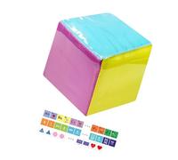 APGLSXY Early Teaching Tool Insertable Card Cube for Interactive Learning Safe and Sturdy PVC Construction Portable Learning Cubes