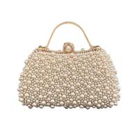 APGLSXY Handheld Bag Sparkling Pearls Embellished Evening Purse with Removable Chain Shoulder Strap for Wedding Prom Evening Parties and Banquets Event Elegant Dinner Handbag