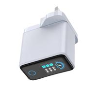 APGLSXY Intelligent Digital Display 67W Chargers 3 Port Fast Charging British Plug Power Adapter for Multiple Devices Simultaneously Intelligent Digital Display