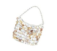 APGLSXY Modern Shell Decorated Evening Bag Simple and Stylish Handbag Dinner Bag for Work and Social Event Women ' s