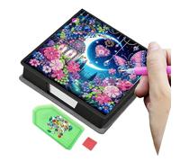 APGLSXY Original Acrylic Butterfly Note Box Featuring Shimmering Resin Factors for Art Lovers Creative Stationery Holder