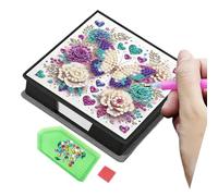 APGLSXY Original Acrylic Butterfly Note Box Featuring Shimmering Resin Factors for Art Lovers Creative Stationery Holder