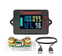 APGLSXY Precised 36V 24V Battery Counter Coulombmeter with USB Power Cable for Accurate Voltages and Current Readings Lithium Batteries Counter