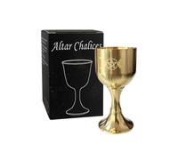 APGLSXY Ritual Cup Goblet Golden Ceremony Ritual Props, Home Decoration Accessories Decorative Brass Goblet