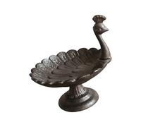 APGLSXY Rural Peahen Design Cast Iron Bird Feeder Handcrafts Outdoor Decoration Bird Bath Feeding Station for Nature Lovers Bath for Garden Yard Decors