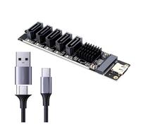 APGLSXY Speed 5Gbps USB3.0 to 5 SATA3 Ports Converter JMS580 JM575 Chip for Hard Drive Desktop Hard Drive Expander