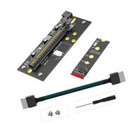 APGLSXY SSD Extension Adapter Card with Gen4 X16 Slot Board, 50cm / 19.68in Cable for Desktop Storage Upgrade Build Sets