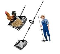 APGLSXY Steel Poultry Manure S with Ergonomic Handle for Efficient Chicken Dung Removal Tool