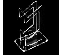 APGLSXY Transparent Acrylic Twin Controller Holder Space-Efficient Vertical Mount Secure Grip Game Device Display (117 Chars) Game Controller Charging Station