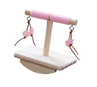 APGLSXY Wooden Swing Perch Stand Toy For Birds Balance Exercise And Entertaining Play