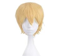 APH cosplay wigs 12inch prince Golden Short Fluffy Layered Synthetic Hair for men APH Axis Powers Hetalia Cosplay Wig + wig cap aph 049-12