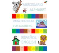Aphabet for coloring English Spanish: Abecedario para colorear Español Inglés