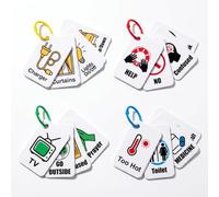 Aphasia Communication Cards for Adults, 50 PCS Visual AAC Aid